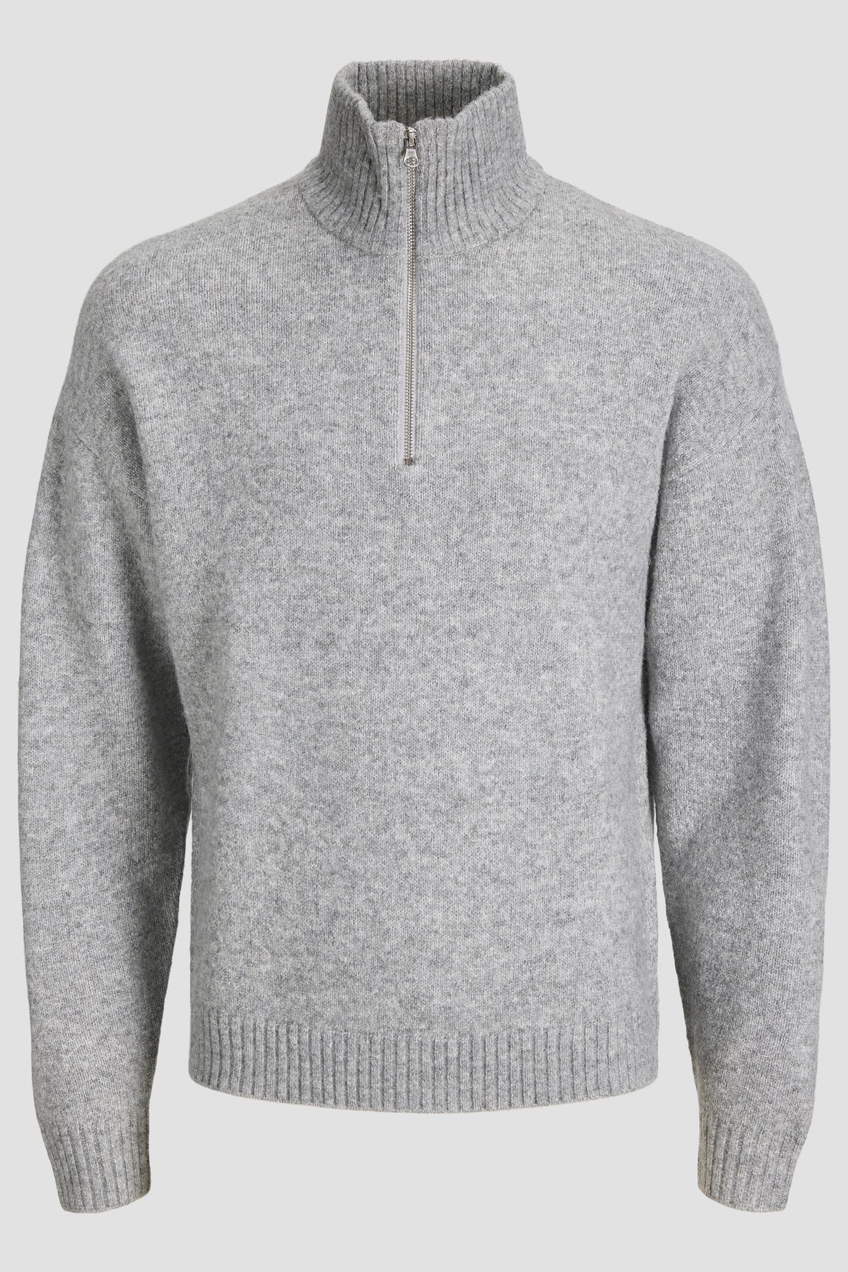 Jack & Jones Soho Ollie Knit Half Zip SN Light Grey Melange