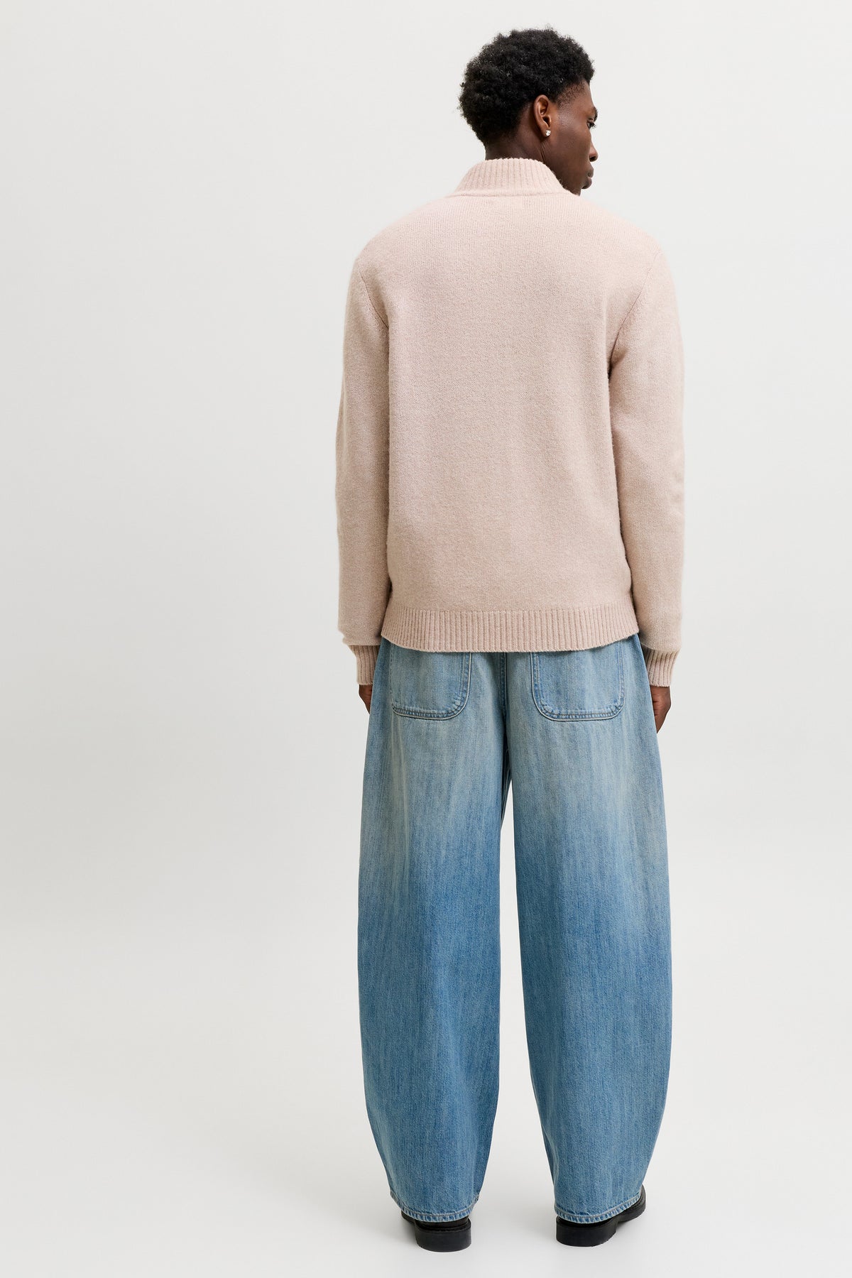 Jack & Jones Soho Ollie Knit High Neck Zip Car Atmosphere