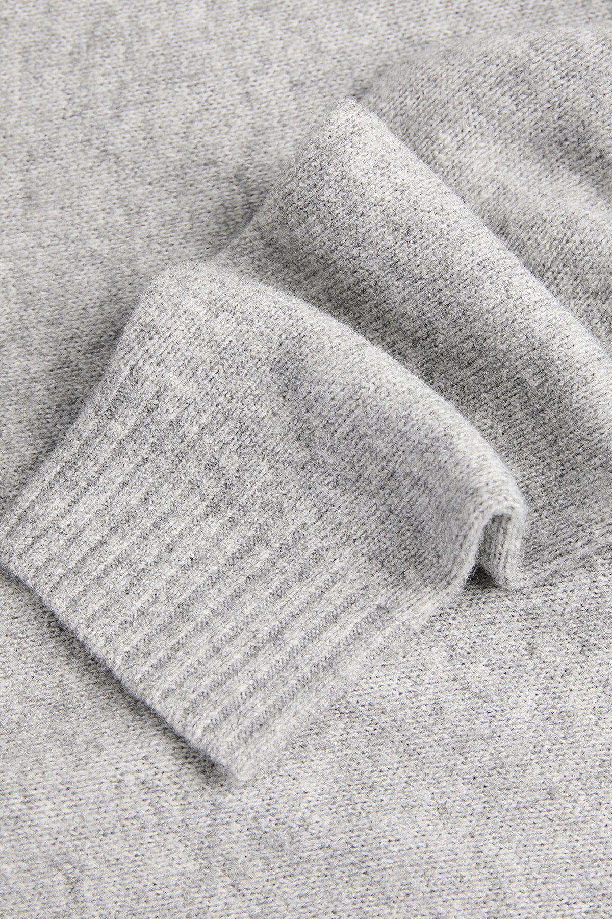 Jack & Jones Soho Ollie Knit High Neck Zip Car Light Grey Melange