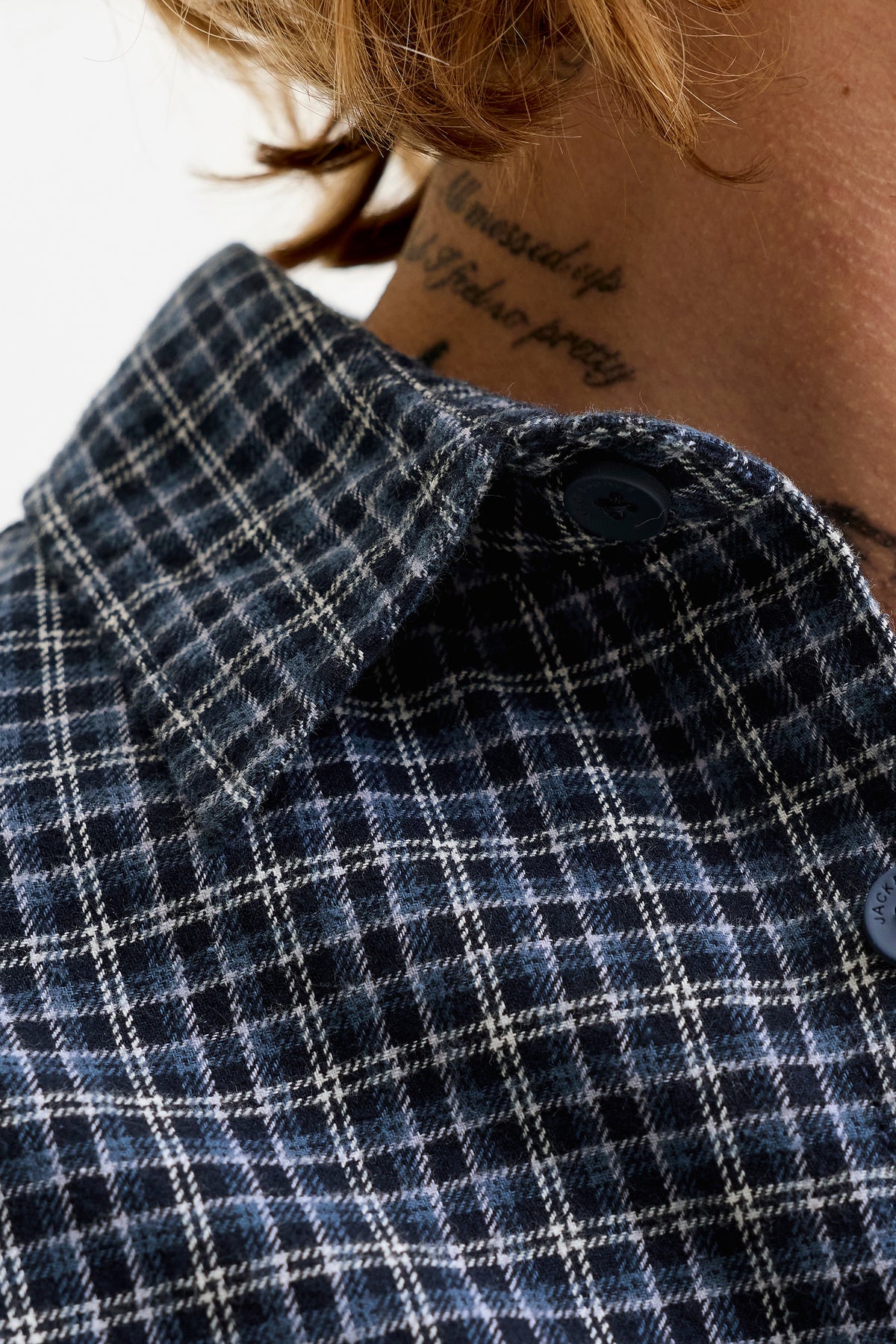 Jack & Jones Carter Check Shirt LS SN Navy Blazer