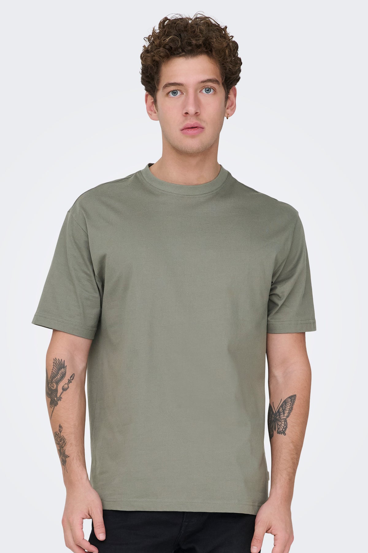 Only & Sons Fred Life Relaxed SS Tee Noos Castor Gray