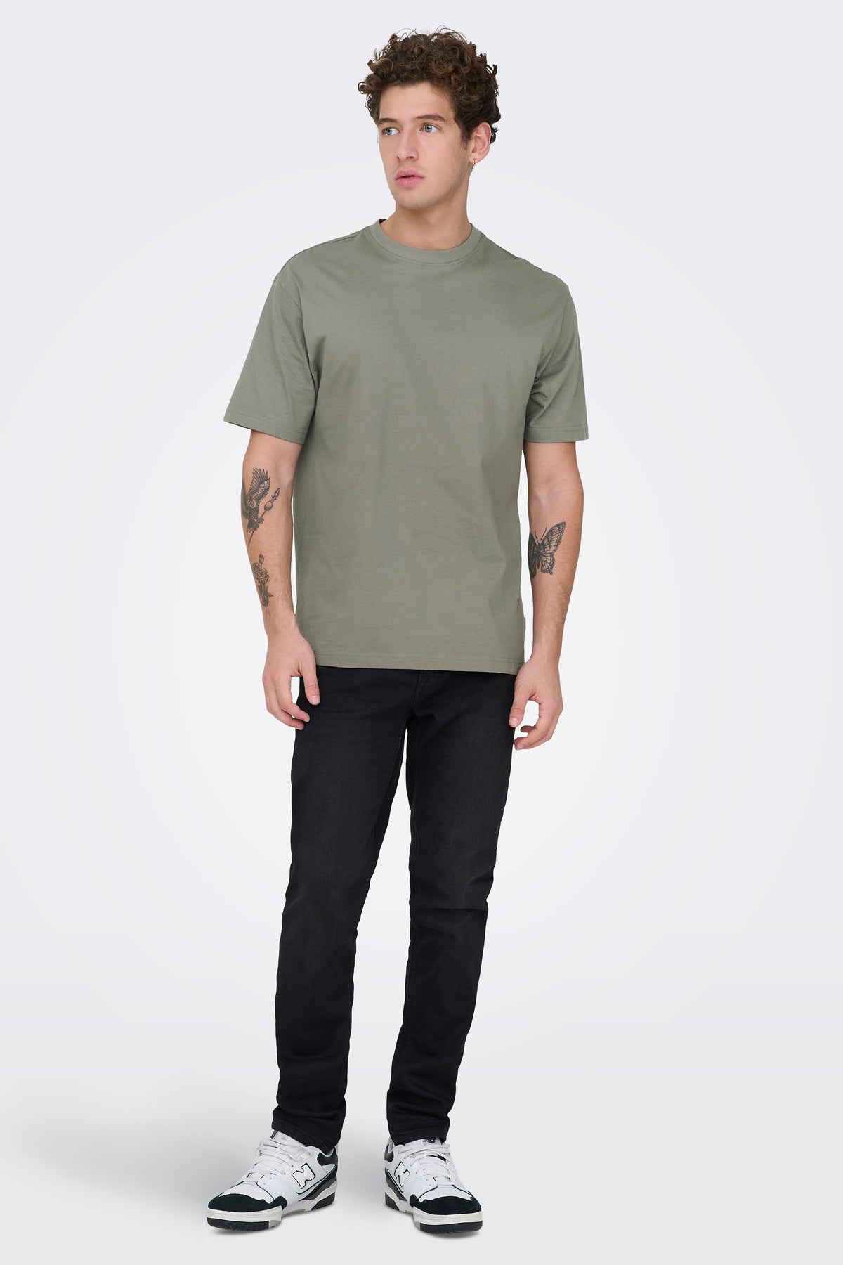 Only & Sons Fred Life Relaxed SS Tee Noos Castor Gray