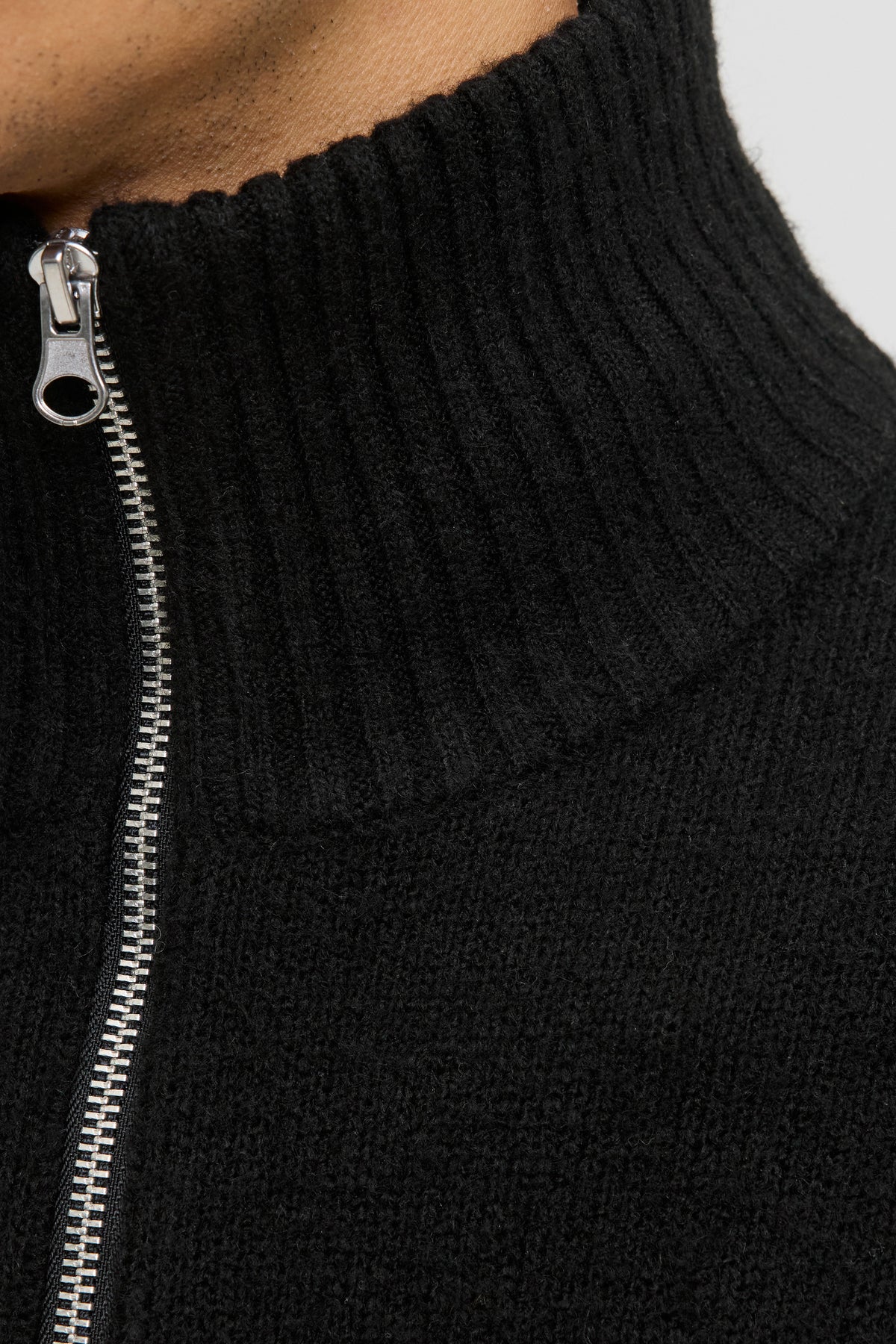 Jack & Jones Soho Ollie Knit Half Zip Black