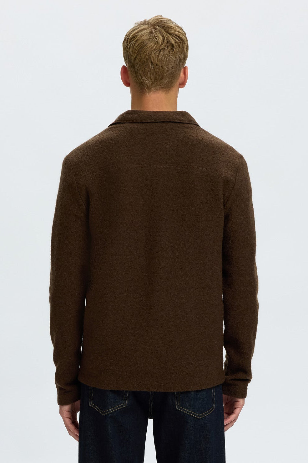 Selected Nealy Ls Knit Reg Workwear Cardigan Demitasse