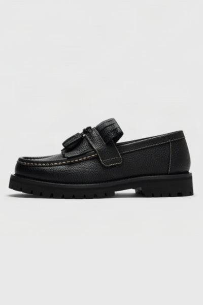 Selected Holger Leather Kiltie Tassel Loafer Black