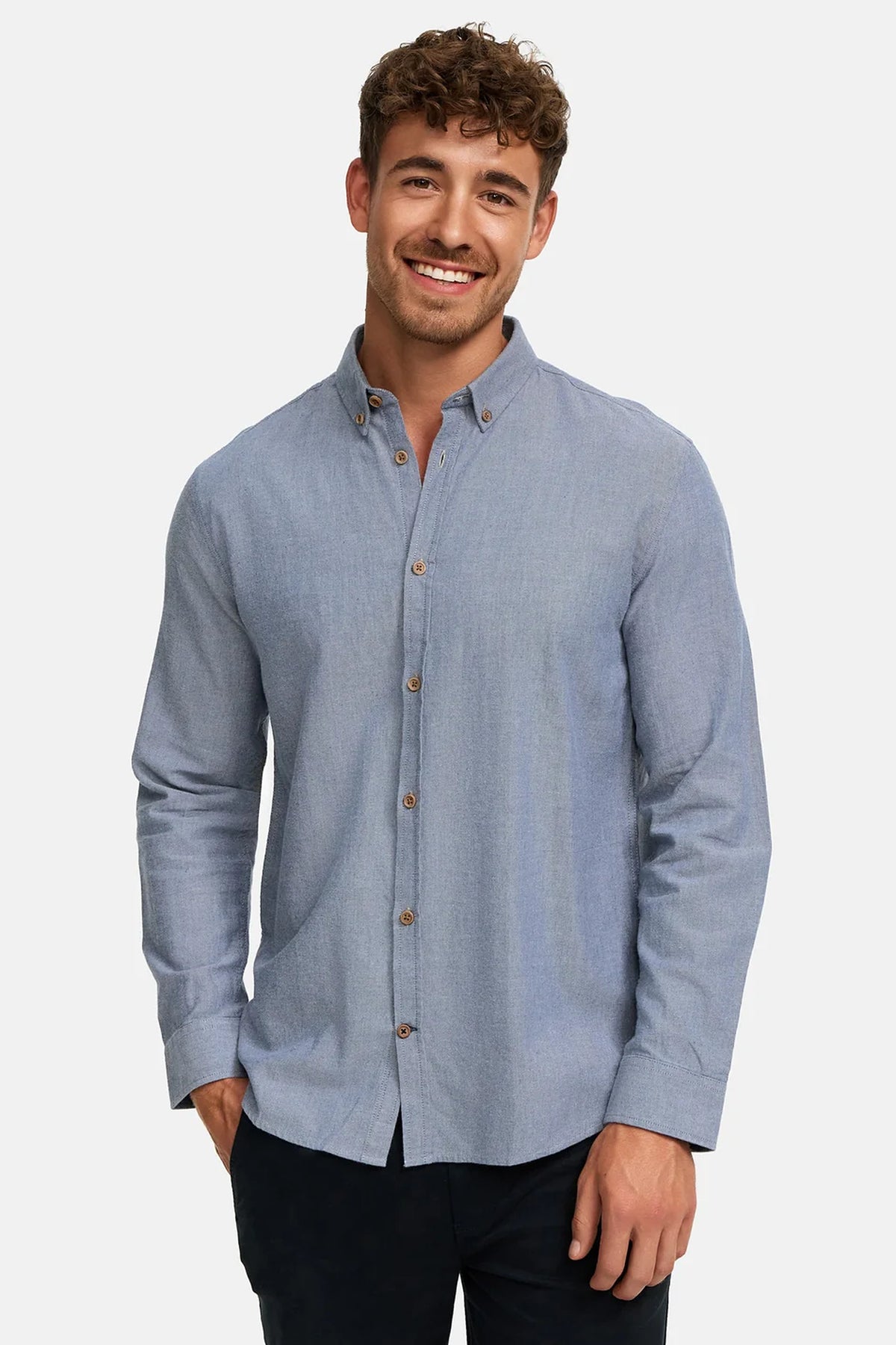 Kronstadt Ksjohan Diego Cotton Shirt Navy Mix