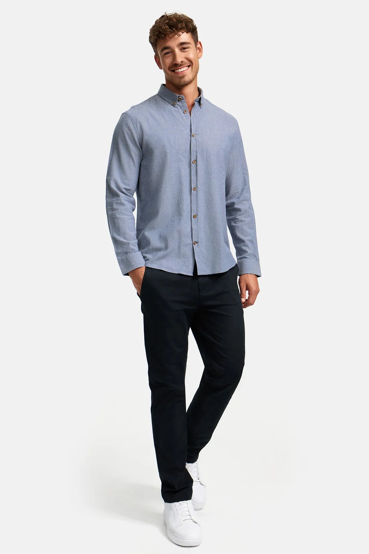 Kronstadt Ksjohan Diego Cotton Shirt Navy Mix