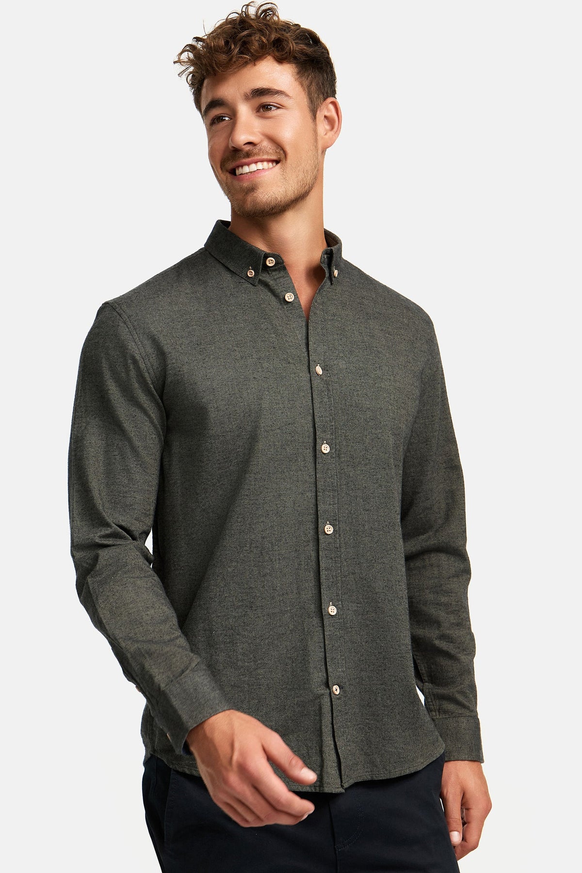 Kronstadt Ksjohan Diego Cotton Shirt Army Mix