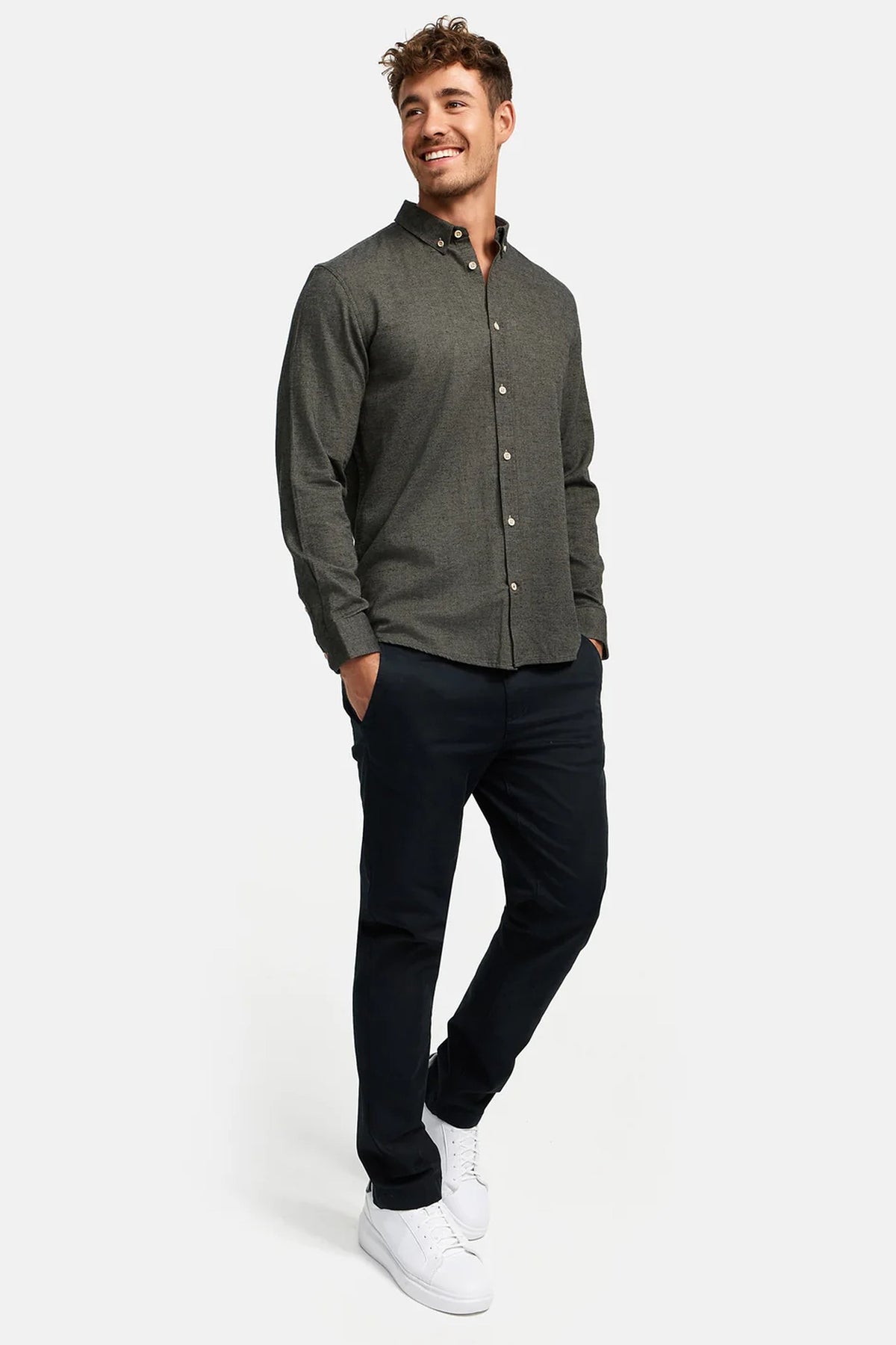 Kronstadt Ksjohan Diego Cotton Shirt Army Mix