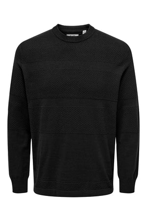 ONLY & SONS Malik Crew Neck Knit Black