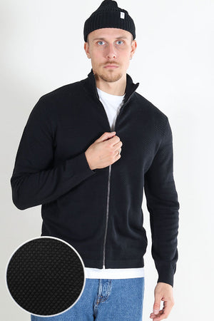 ONLY & SONS Malik Regular Zip Cardigan Knit Black