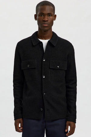 Selected Nealy LS Knit Cardigan Black