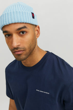 Jack & Jones Rddknit Short Beanie Dream Blue
