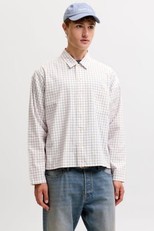 Jack & Jones Austin Clean Check Shirt Snow White