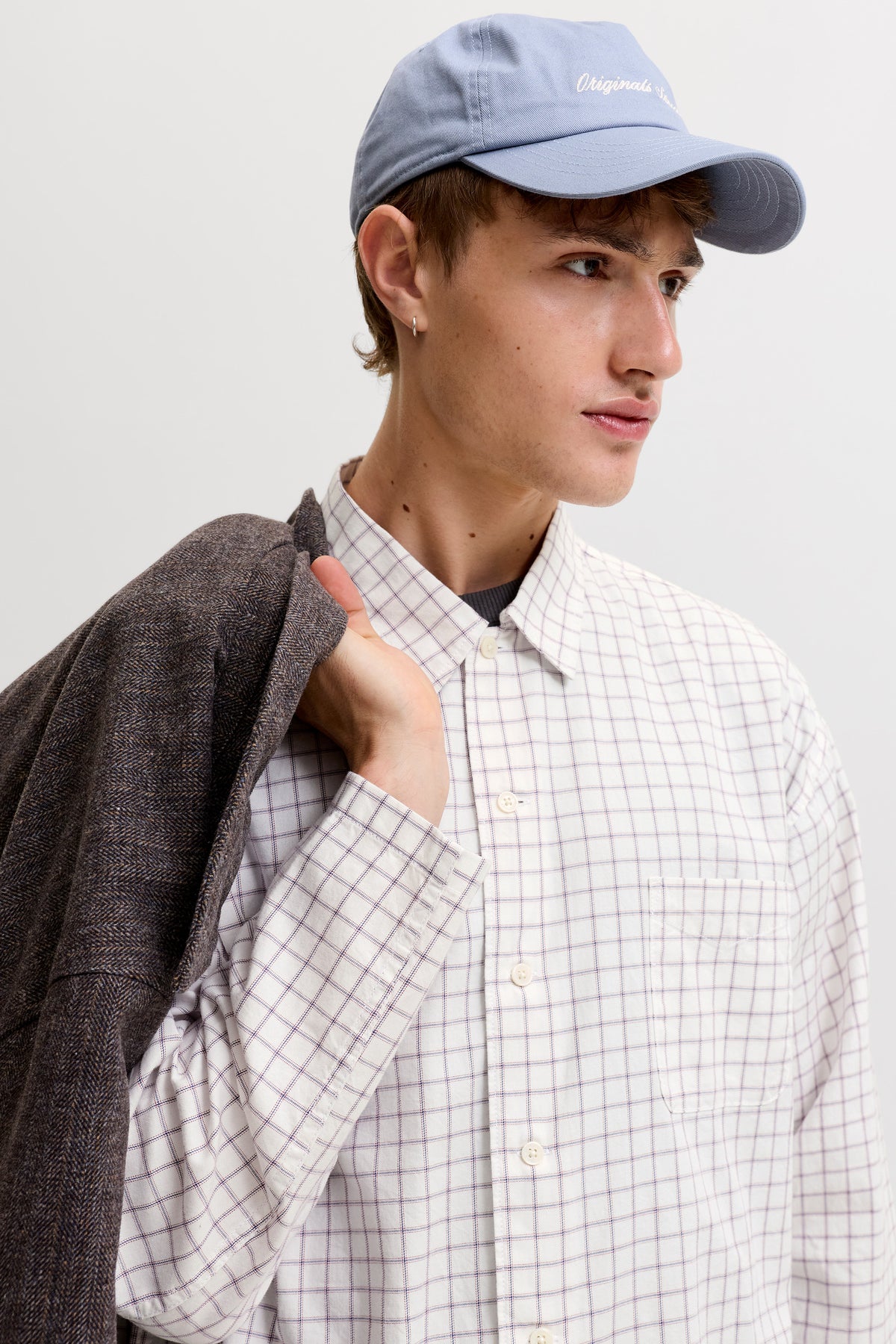 Jack & Jones Austin Clean Check Shirt Snow White