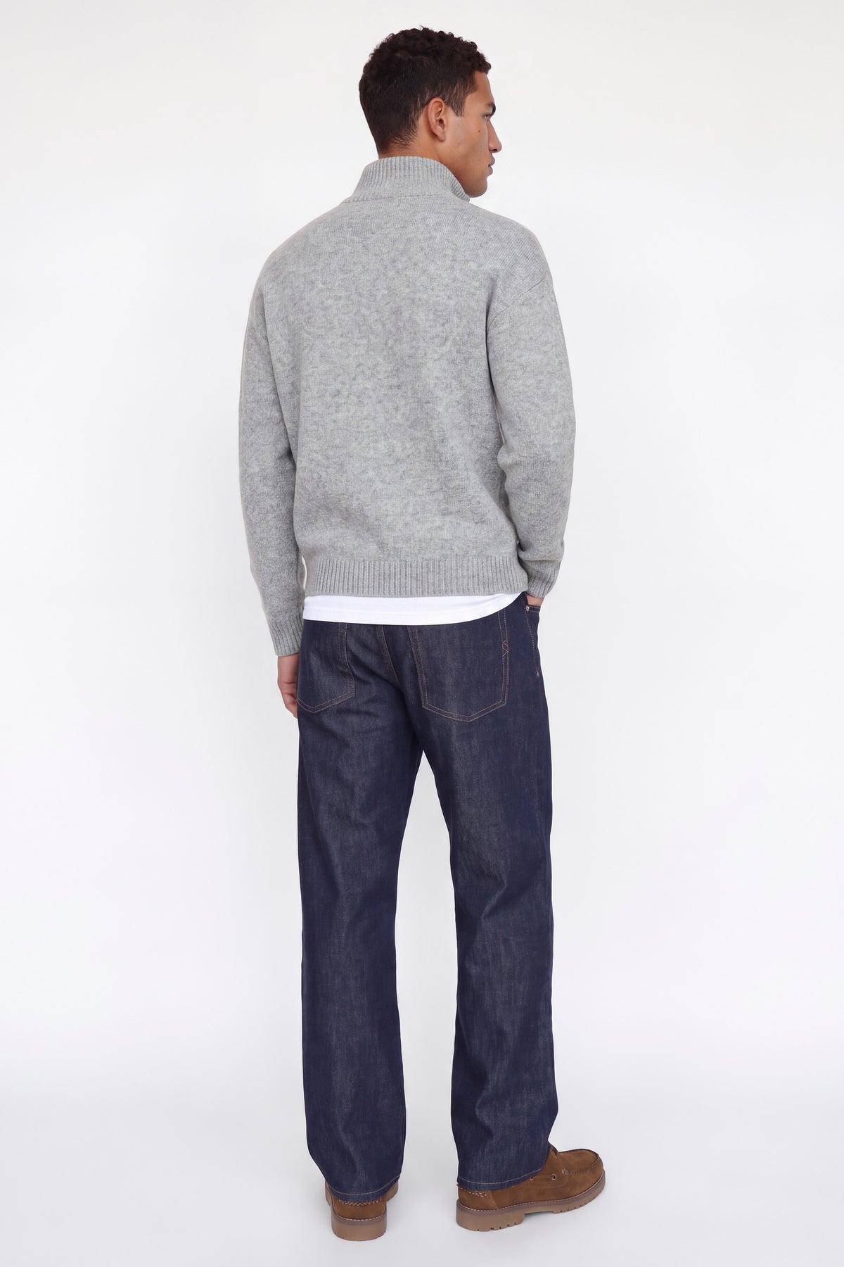 Jack & Jones Soho Ollie Knit Half Zip SN Light Grey Melange