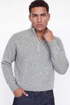 Jack & Jones Soho Ollie Knit Half Zip SN Light Grey Melange