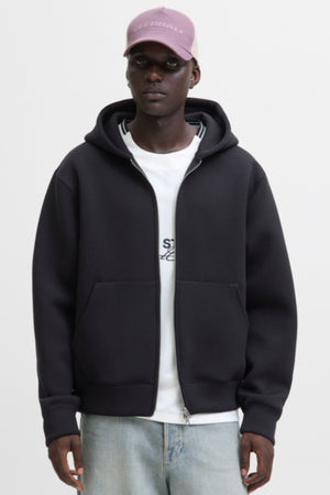 Jack & Jones Cover Scuba Sweat Zip Hoodie Black