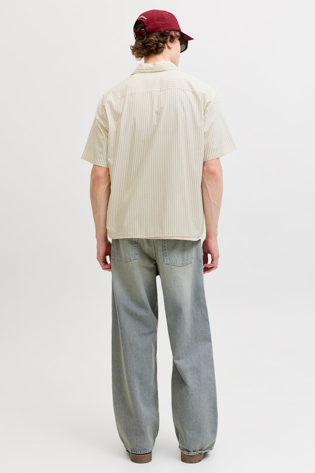 Jack & Jones Menton Poplin Stripe Resort Shirt SS Cloud Dancer