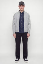 Jack & Jones Soho Ollie Knit High Neck Zip Car Light Grey Melange