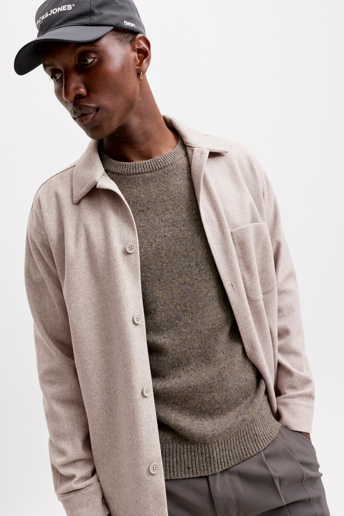 Jack & Jones Regent Overshirt Ls Oatmeal