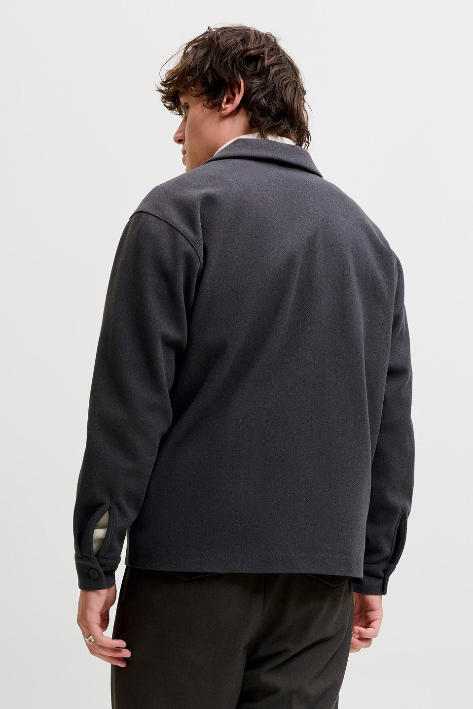 Jack & Jones Regent Overshirt Dark Grey Melange