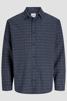 Jack & Jones Carter Check Shirt LS SN Navy Blazer