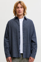 Jack & Jones Carter Check Shirt LS SN Navy Blazer