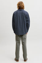Jack & Jones Carter Check Shirt LS SN Navy Blazer