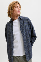 Jack & Jones Carter Check Shirt LS SN Navy Blazer