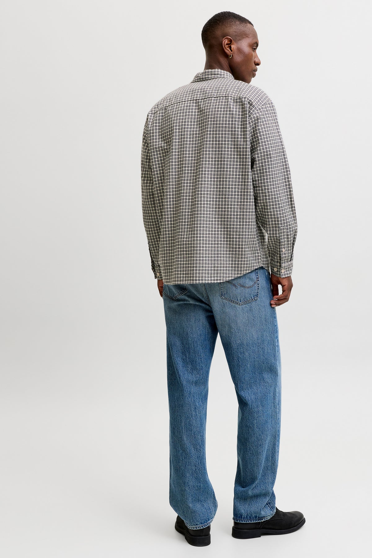 Jack & Jones Carter Check Shirt LS SN Cloud Dancer