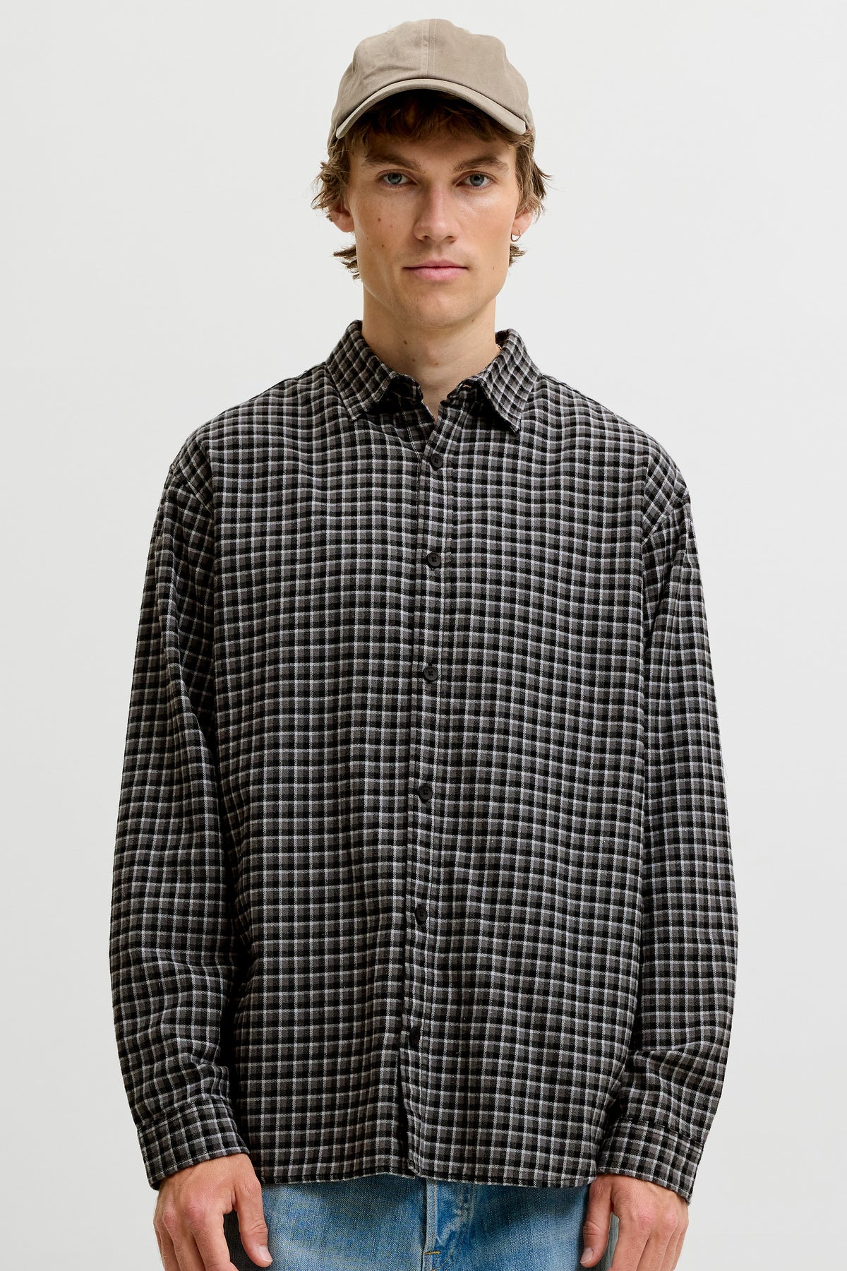 Jack & Jones Carter Check Shirt LS SN Black