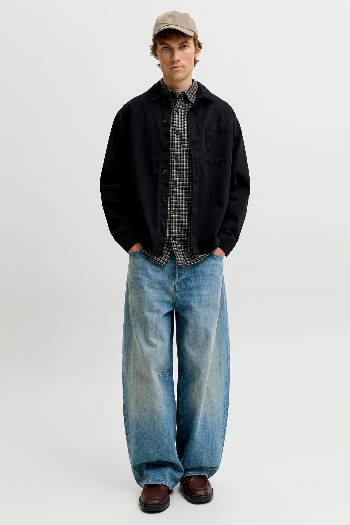 Jack & Jones Carter Check Shirt LS SN Black