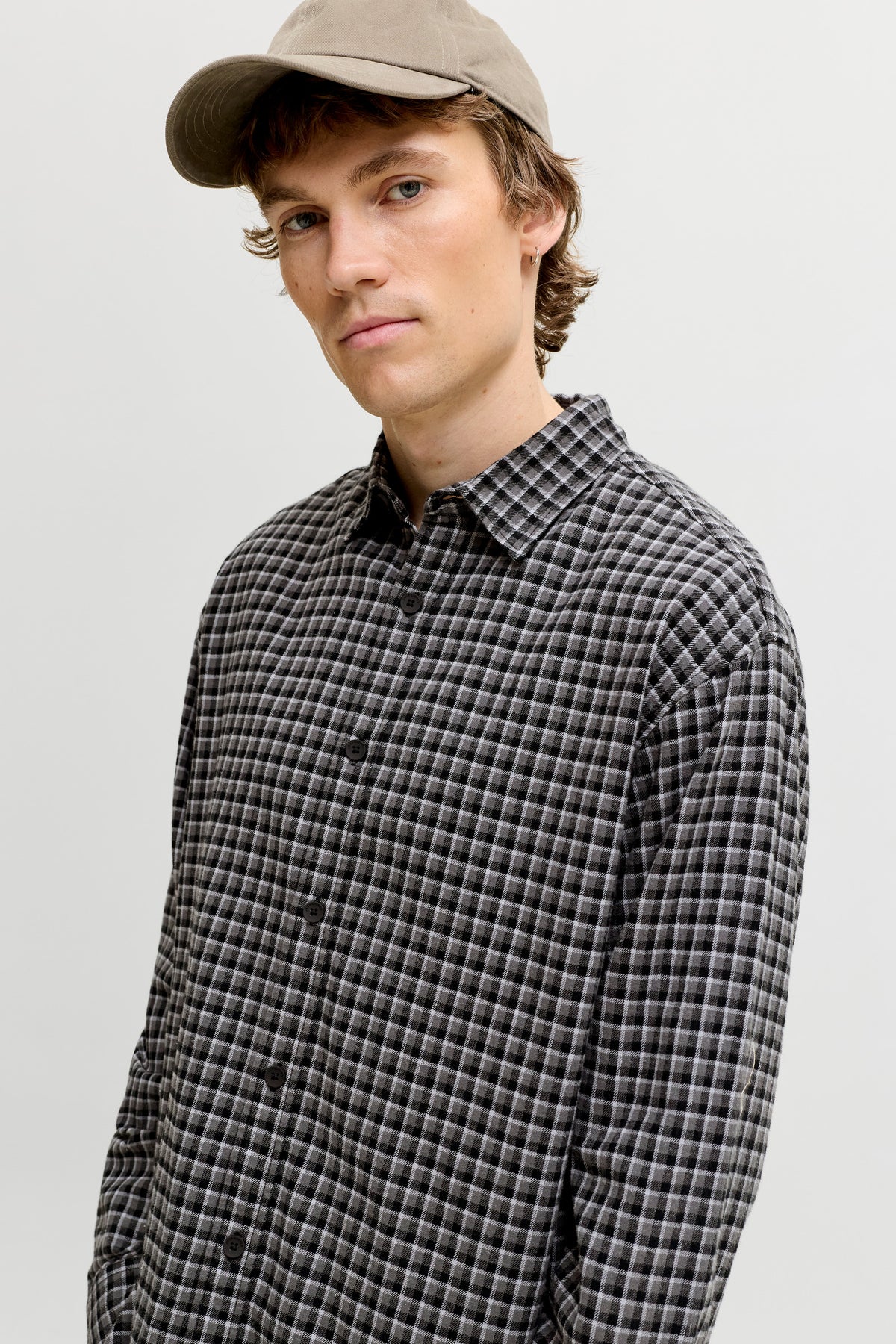 Jack & Jones Carter Check Shirt LS SN Black