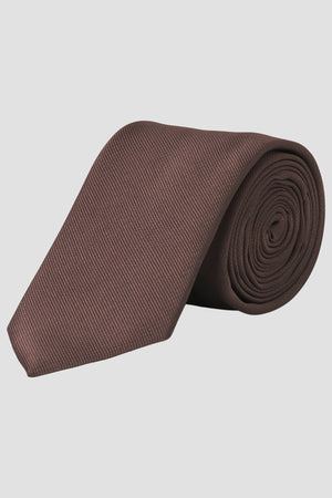Jack & Jones Solid Structured Tie Bitter Chocolate