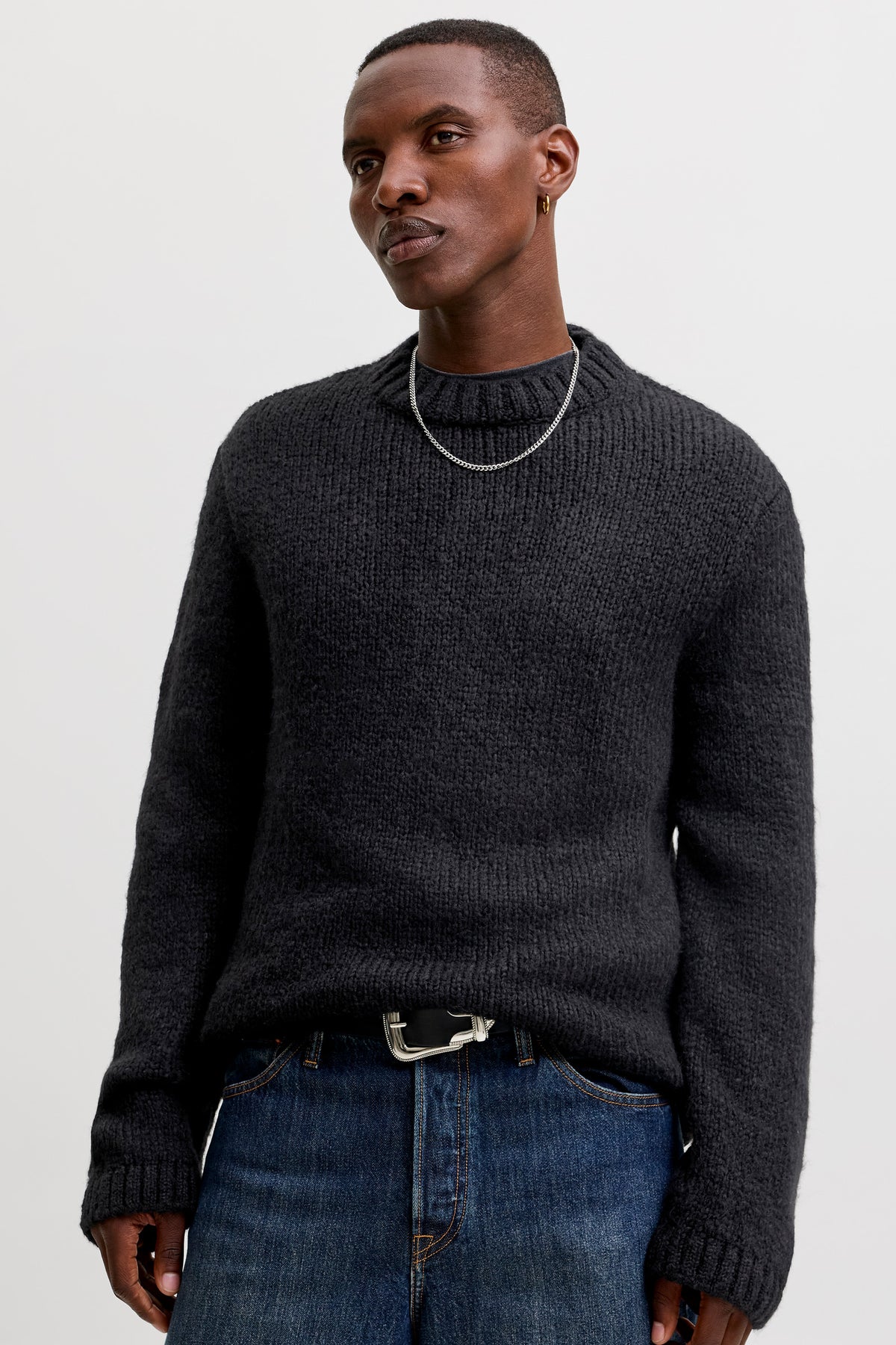 Jack & Jones Salamanco Knit Crew Neck Black