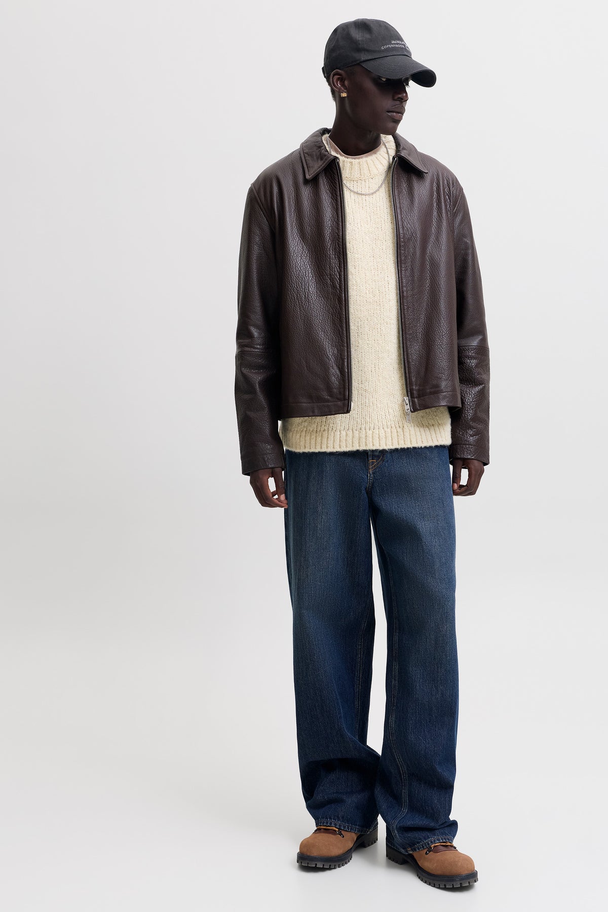 Jack & Jones Salamanco Knit Crew Neck Feather Gray