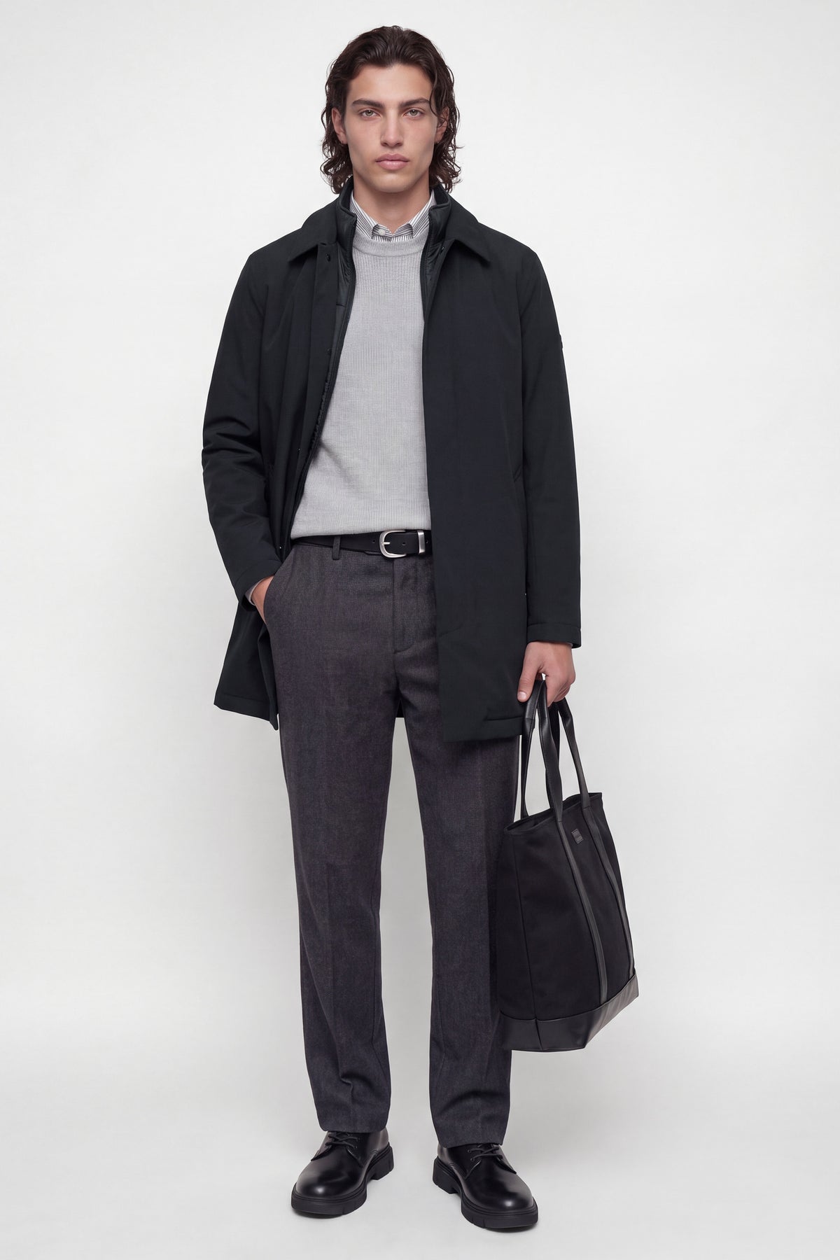 Jack & Jones Bladevon Mac Coat Black