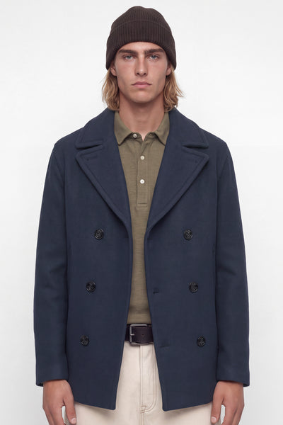 Jack & Jones Bluneil Wool Blend Peacoat Dark Navy