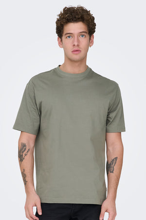 Only & Sons Fred Life Relaxed SS Tee Noos Castor Gray