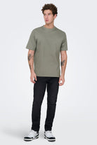 Only & Sons Fred Life Relaxed SS Tee Noos Castor Gray