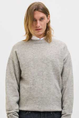Jack & Jones Soho Ollie Knit Crew Neck Light Grey Melange
