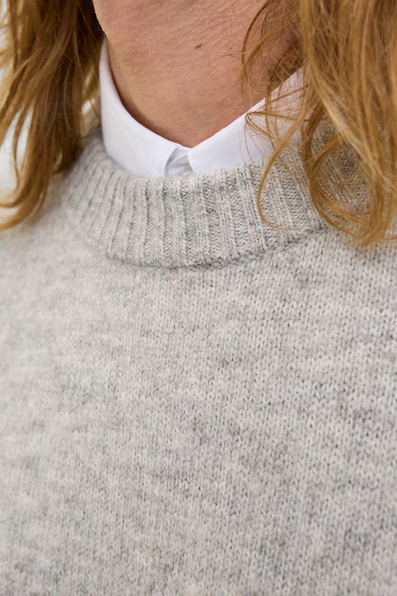 Jack & Jones Soho Ollie Knit Crew Neck Light Grey Melange