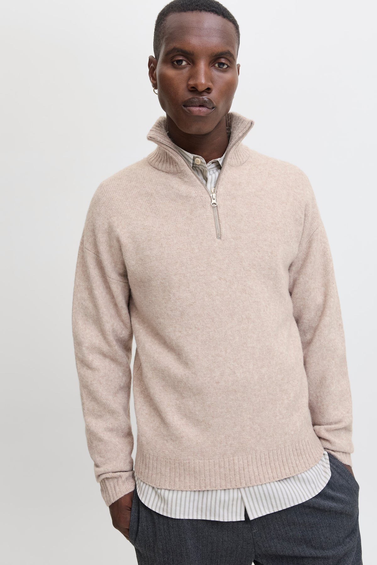 Jack & Jones Soho Ollie Knit Half Zip Atmosphere