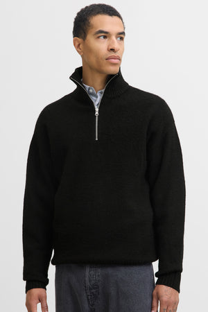 Jack & Jones Soho Ollie Knit Half Zip Black