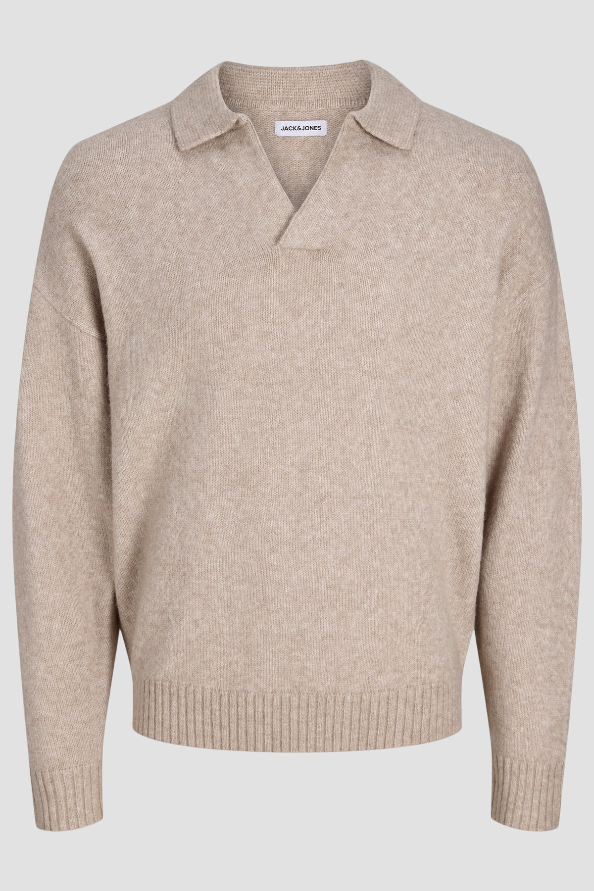 Jack & Jones Soho Ollie Knit Split Neck Atmosphere