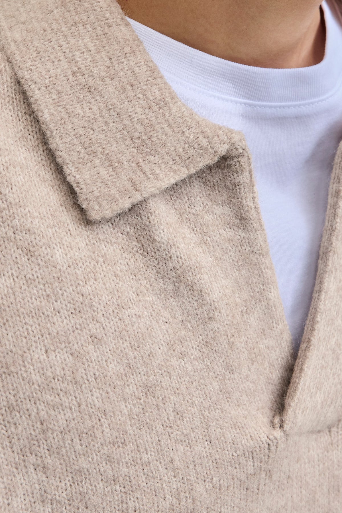 Jack & Jones Soho Ollie Knit Split Neck Atmosphere