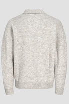 Jack & Jones Soho Ollie Knit Split Neck Light Grey Melange