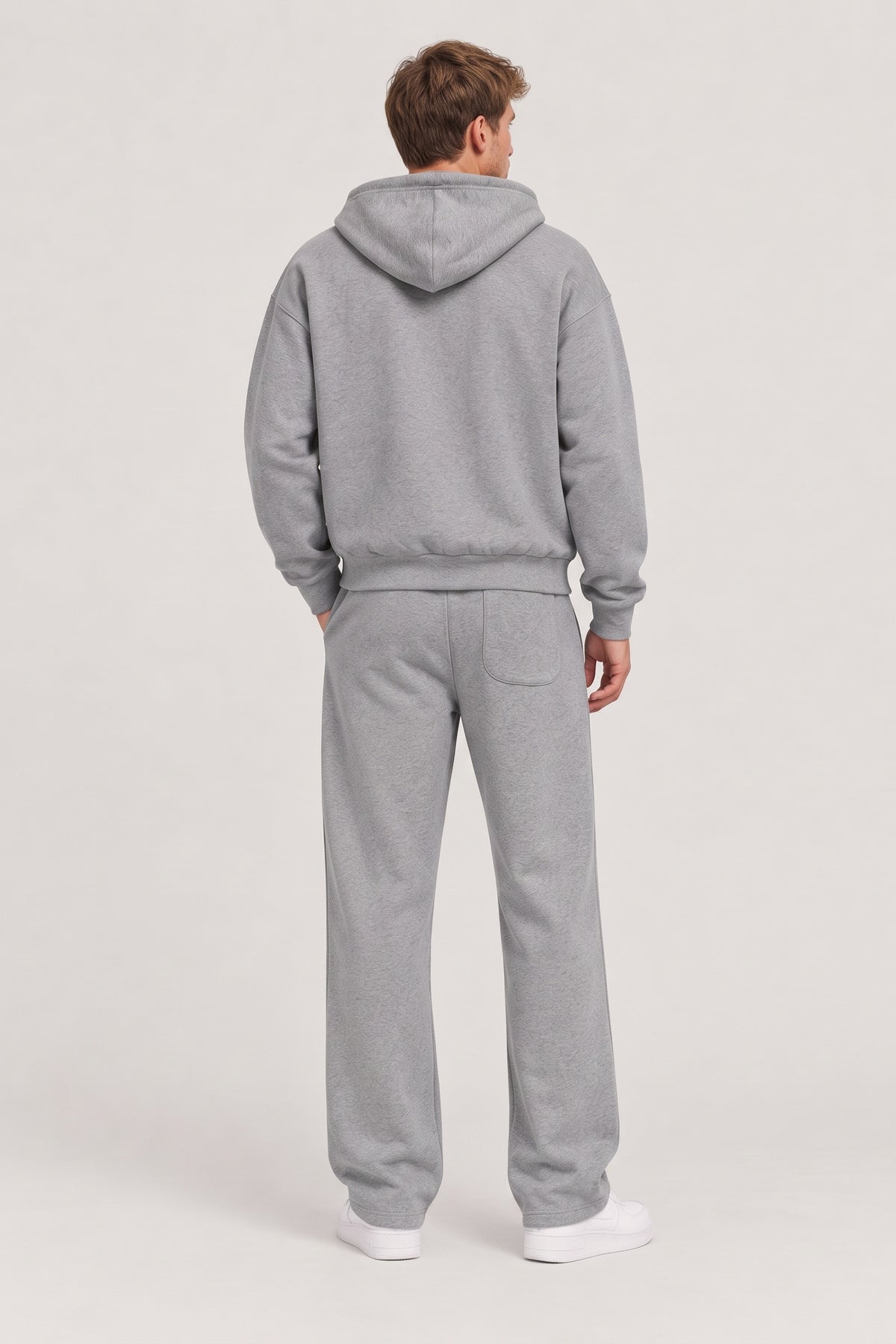 ONLY & SONS Goyle Box Fit Scuba Zip Hoodie Medium Grey Melange