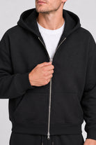 ONLY & SONS Goyle Box Fit Scuba Zip Hoodie Black